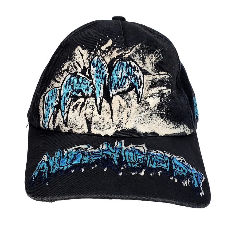 Vtg Busch Gardens Alpengeist Roller Coaster Adjustable Hat 2000s Y2K Theme Park